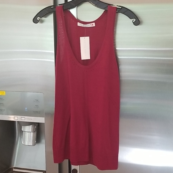 💕TRINA TURK💕 Hyperion Sweater Vest Merino Wool Tank Top NWT - Picture 1 of 6